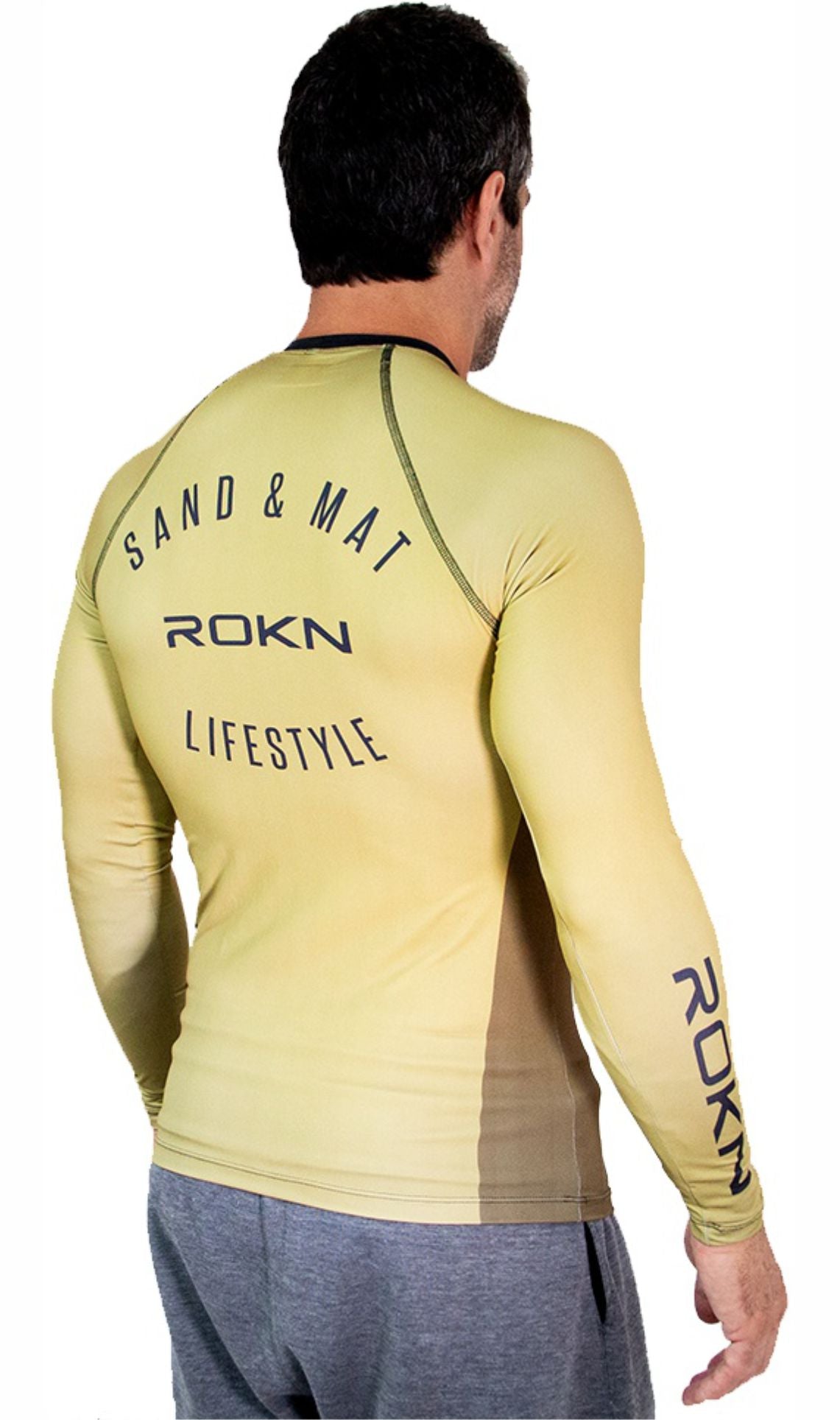 RASHGUARD ROKN SAND & MAT LONG SLEEVE GOLD