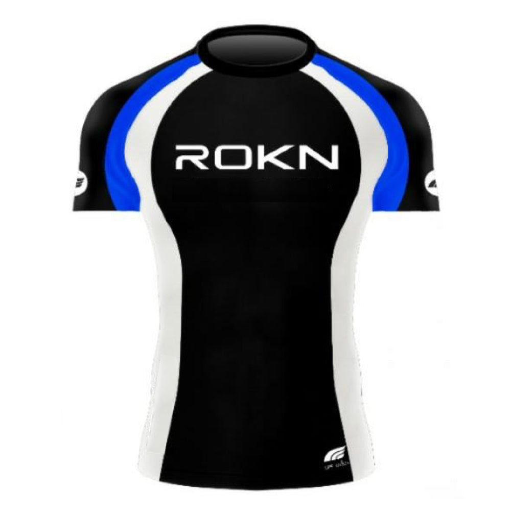 RASHGUARD ROKN SHORT SLEEVE RANK BLUE