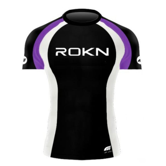 RASHGUARD ROKN SHORT SLEEVE RANK PURPLE