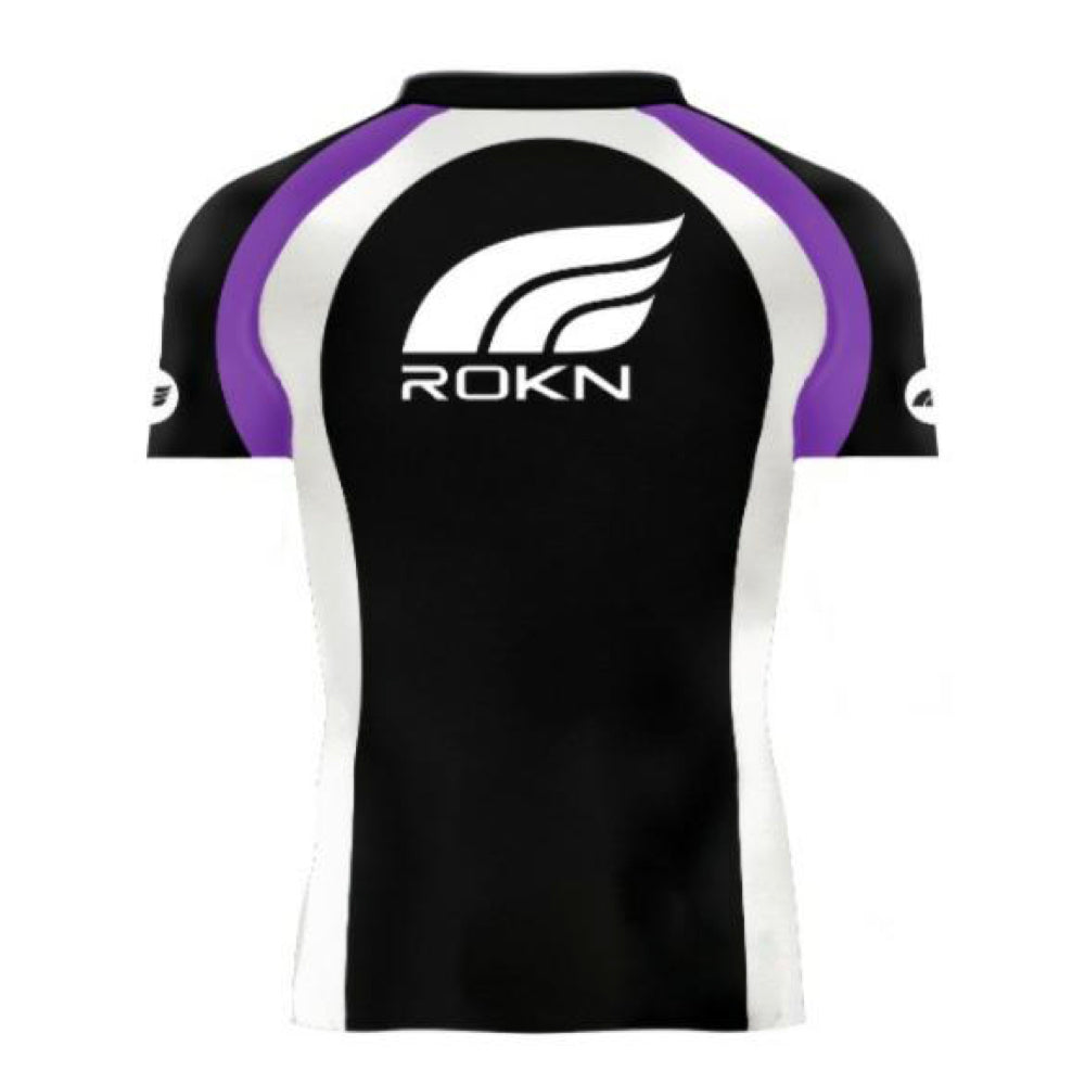 RASHGUARD ROKN SHORT SLEEVE RANK PURPLE