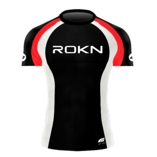 RASHGUARD ROKN SHORT SLEEVE RANK BLACK