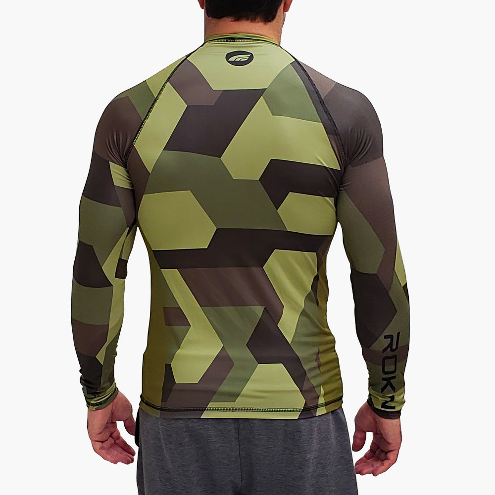 RASHGUARD ROKN CAMOUFLAGE LONG SLEEVE GREEN