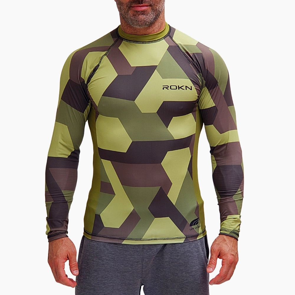 RASHGUARD ROKN CAMOUFLAGE LONG SLEEVE GREEN